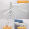 TocTen Swivel Towel Rack, Rustproof and Durable Space Saving Towel Hanger, Towel Bar Swing Out 180° Rotation, Wall Mounted/Glue Mounted Towel Rod