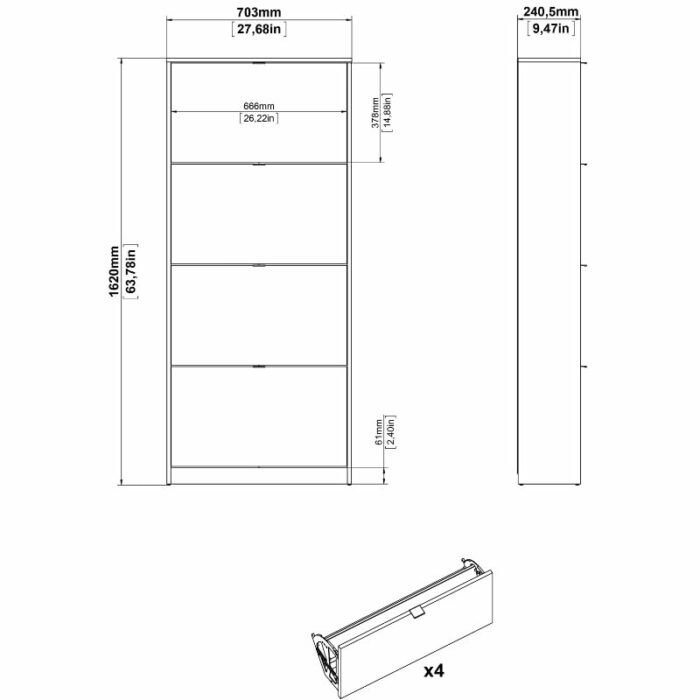 WALNUT Home Foyer Corridor Shoe Cabinet Shoe Storage Cabinet Household Items Multi-layer Shoe Cabinet