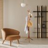 Wooden Tree Coat Rack Stand, 3 Adjustable Sizes 8 Hooks - Corner Coat Racks Free Standing for Office Entryway Bedroom Hall Tree Coat Hanger for H