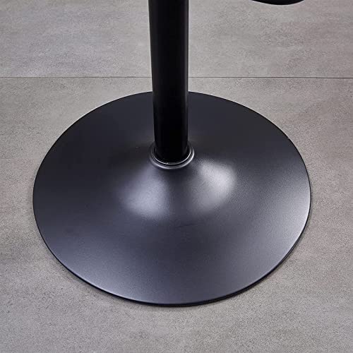 ADEADE Leather Bar Stools Set of 2 Modern Counter Height Barstools with Back Height Adjustable Kitchen Stools Black Footrest and Base for Bar Bis