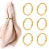 TOOKY keland 6PX Gold Napkin Rings For Home Wedding or Holiday Parties (Ring, gold)