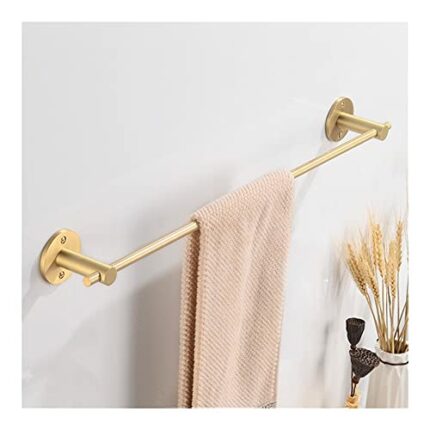 HIGOH Towel Racks, Towel Rail for Bathroom,Single Towel Bar,Brass Towel Holder Rack,Toilet Wall Mounted Hand Towel Holder Hanging Holder,Decorati