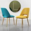 dining chair Office Reception Chairs Business Dining Chairs Set Kitchen Dining Chairs Set of 2, Counter Corner Kitchen Chairs with Gold Metal Leg