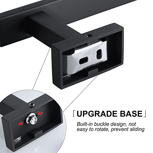 Mooche Hand Towel Holder 30CM Black Towel Rail Wall Mounted for Bathroom, SUS304 Stainless Steel Towel Ring for Kitchen, GOY5290-B