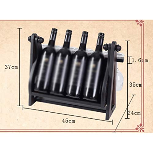 CZDYUF Solid Wood Wine Rack, Creative European Style Wine Rack Wooden Wine Glass Stemware Rack