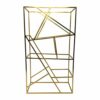 LaLe Living Vino Wine Rack in Black Brushed Iron for 9 Wine Bottles 26 x 45.5 cm for Storing, Storing Wine and Water Bottles in Geometric Design