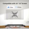 XINLEI TV Wall Bracket Tilt, Swivel TV Wall Mount for Most 26-55 Inch Flat Curved TVs, Extendable Wall Bracket for TV up to 31.8kg, Max VESA 400x