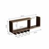 PIBM Fashion Creative Wall Mounted Wine Rack, Wooden Hanging Goblet Holder Inverted Cup Frame for Restaurant Living Room Bar J1030