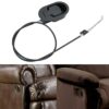 Fdit Aluminum Alloy Sofa Release Switch with Cable Recliner Hand Controller Switch Metal Pull Recliner Handle Replacement Accessory Black(90mm)