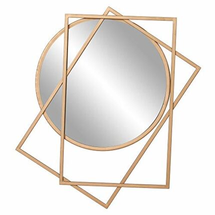 Patton Wall Decor 21x24 Gold Layered Geometric Wall Accent Mirror