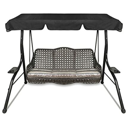 Replacement Canopy Swing Seat Chair,Garden Swing Chair Canopy Cover,Waterproof/UV Resistant Swing Canopy Cover,2 & 3 Seater Sizes Hammock Cover T