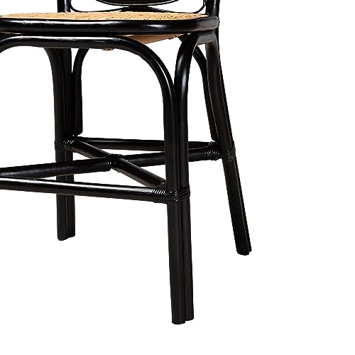 bali & pari Ayana Counter Stool, One Size, Natural Brown/Black