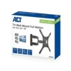 ACT TV Wall Mount Swivel for 23-55 inch, Max VESA 400x400mm, TV Bracket incl. Cable Management System, Max. Load 35KG - AC8354