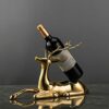 DISHENGZHEN Wine Storage Racks Wine Bottle Holder, Pure Copper Elk Single Wine Rack Creative Animal Sculpture, Wine Storage Rack for Home and Off