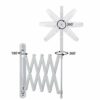 BELLE VOUS Chrome Wall Mounted Extendable 360° Swivel Mirror - 3X Magnification - 22 x 21.7cm/8.66 x 8.54 inches - Double-Sided Rotating Stainles