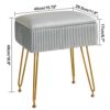 YMYNY Storage Ottomans, Chair Stool Upholstered, Footstool Velvet Bench, Dressing Table Stool, Pouf Couch Stool, Metal Legs, Removable Cover, for
