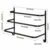 Towel Rail Wall Mounted 3 Tier Towel Rack Stainless Steel Towel Holder Anti-rust Towel Shelf Towel Bar with Hooks Wall Mounted Bath Towel Rack fo