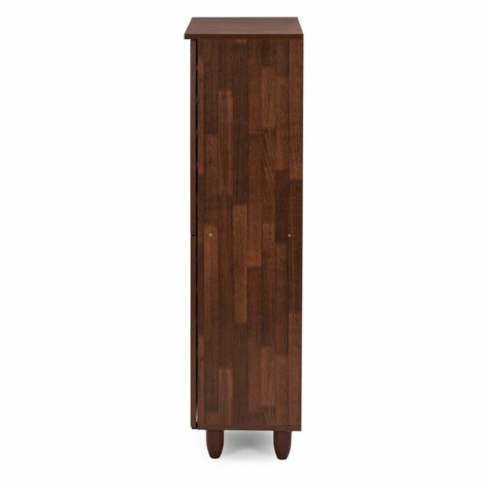 WALNUT Finished Wooden Door Shoe Cabinet 4 Door Shoe Cabinet Shoe Shelf Organizador De Home Furniture