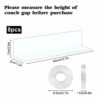 Wensdr 8pcs Extra Large Clear Toy Blockers for Sofa,15.7 x 2.7 inches L Shape Under Bed Blocker with Double-Sided Tape Adjustable Under Furniture