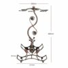 Yalych Metal Wine Rack - Wine Rack/Cellar/Storage- Free Standing, No Assembly Required,able Top Wine Bottle Storage Slots for 4 Bottles to 5 Wine