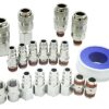 YOTOO 19pcs 1/4" BSP Air Line Connectors Euro Hose Compressor Fitting Metal Quick Connectors Air Coupler and Plug Set