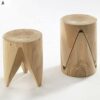 GELISURE Stools Footstool Step Stools Nordic Natural Log Pier Solid Wood Stool Creative Stool Change Shoe Bench Tea Table Stool Tree Stump Wooden
