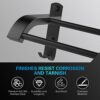 Towel Rail Rack - Hand Towel Holder for Bathroom Wall - 24 Inch Bath Bar Black Matte - Attached with Practical Four Hooks - SUS304 Stainless Stee