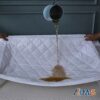 30cm Deep Waterproof Quilted Mattress Protector Fitted Cover Microfiber Topper Elasticated Skirts (4FT)