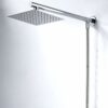 Dandelionsky 8" Wall Mount Square Rainfall Shower Head Stainless Steel Bathroom Shower Head Set Chrome Finished Shower Heads & Extension Arm & Ho