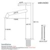 Black Bathroom Taps Countertop Basin Tall Faucet Washroom Sink High Rise Single Lever Mixer tap SHANFO MB01E-T