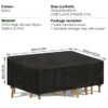 Tesmotor Garden Furniture Covers Waterproof, 420D Oxford Fabric Patio Furniture Set Covers Extra Large Outdoor Furniture Cover for Table Chairs S
