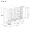 N/A Rolling Kitchen Trolley Island Cart Wood Top Storage Cabinet Utility With/Drawers For Living Room