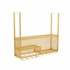 KEppd Wine Glass Hanging Rack, Wall Mounted Wine Rack,Bottle & Glass Holder,Clear Storage Store Red, White, Champagne, Floating Wine Shelf and Gl