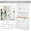 DSHGDJF White Storage Cabinet 71" Kitchen Sideboard Self-service Kitchen Pantry With Microwave Stand With Drawers