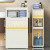 Toilet Paper Organizer for Bathroom Cabinet, Narrow Bathroom Gap Organizer Drawer Shelf Toilet Floor Storage