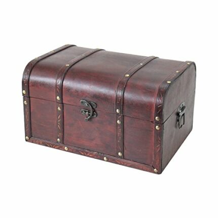 HMF 6406-135 Wooden Treasure Chest | 35 x 25 x 20 cm | Large | Portugal
