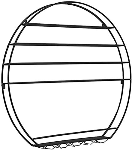 EMISOO Wine Rack Wall Mounted - Modern Stylish Wall-Mounted Decorating Wine Racks, Wine Bottle Stemware Glass Rack with 5 Long Stem Glass Holder,