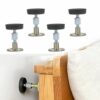 Dulau 4 Pcs Adjustable Threaded Bed Frame Anti-Shake Tool, Headboard Stoppers Bedside Anti Shake Telescopic Support Stabilizer, Bedside collision