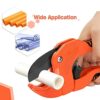AIRAJ PVC Cutter Heavy Duty Ratchet-Type Pipe Cutter,for Cutting Outer Diameter 42 mm PVC PPR Plastic Hoses and Plumbing Pipes,for Electrician,Ma