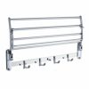 Candora Stainless Steel Wall Mounted Bathroom Towel Rack Brushed Towel Shelf Towel Holder Hotel Rail Shelf Storage Holder for The Bathroom (Size: