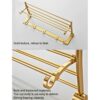 HIGOH Towel Racks, Bathroom Towel Rack Wall Mounted Towel Holder,Thickeneden Bath Towel Rack,Space Aluminum Towel Holder,Bathroom Hanger Towel Ra