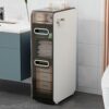 OPSREY Bathroom Storage Cabinet for Small Spaces, Storage Cabinet for Skinny Bathroom Storage Corner Floor, Slim Toilet Paper Storage Cabinet