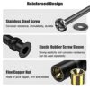 2 Pack Quick Release Toilet Seat Fittings, Seat Top Hinges, Soft Close Toilet Seat Fixing Kitfor WC Toilet Blind Holes