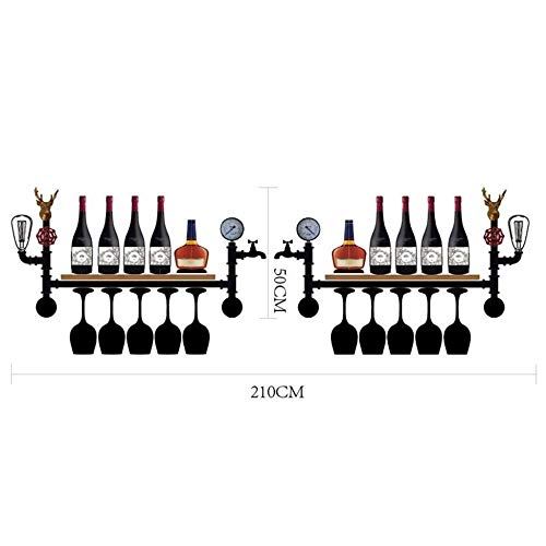 EYLINK Wine Racks,Modern Wall-Mounted Retro Decoration Bar Bar Living Room Kitchen Modern Wall-Mounted Floating Wine Bottle Rack