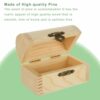 CYEAH 26 Pcs Unfinished Wood Treasure Chest with 10 Paintbrushes, Small Wooden Boxes with Hinged Lids, 3.5 x 2.5 x 2 Inch Wooden Treasure Chest S