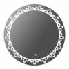 Bathroom mirror LED Wall-Mounted with Defogging Smart Touch Three-Color Light Adjustable High-Definition Silver Mirror for Living Room/Bedroom