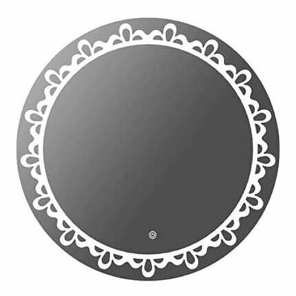 Bathroom mirror LED Wall-Mounted with Defogging Smart Touch Three-Color Light Adjustable High-Definition Silver Mirror for Living Room/Bedroom