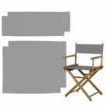 STAY GENT 2 Set Durable Seat Cover for Directors Chair Grey