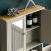 Bath Vida Priano Double Door Bathroom Cabinet, Wood, Grey, Mirrored Wall Mounted Storage Furniture