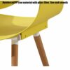 dining chair Kitchen Dining Room Furniture Chairs Dining Chairs Modern Simple PP Plastic Back Chair Beech Legs Leisure Chair Kitchen Living Room